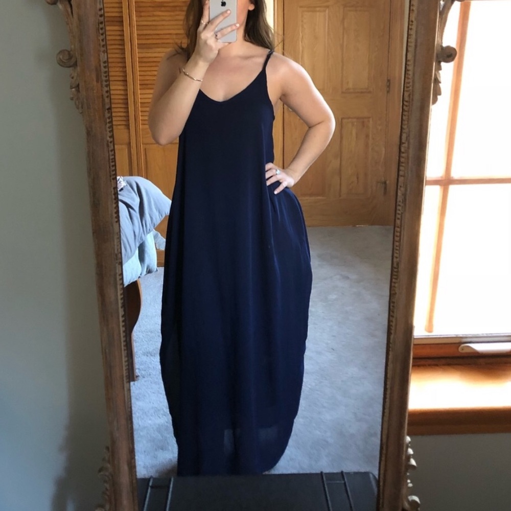 Navy maxi dress